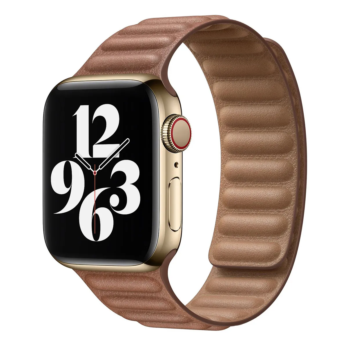 Ремешок кожаный New Apple Watch 42/44 мм на магнитной застежке коричневый